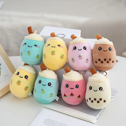 Cute Bubble Tea Plush – Soft Stuffed Milk Cup Pillow, Mini Simulation Plushie, Keychain Pendant Perfect Gift