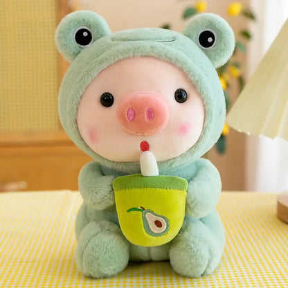 Bubble Pig Plush – Cute Stuffed Animal Pillow in Bunny, Frog, Unicorn & Boba Cup Styles, Fun Gift and Decorative Plushie
