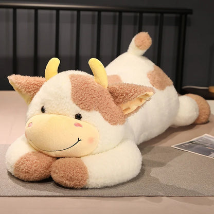 Milk Cow Plush – Soft Stuffed Animal Pillow, Cartoon Cattle Design, Cute Decorative Gift for Birthdays or Special Occasion