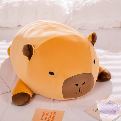 "Kawaii Capybara Plush Pillow – Soft Stuffed Animal Bolster (Standing Brown Cartoon) Cute Gift