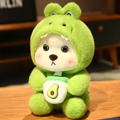 Kawaii Bear Costume Plush – Soft Cartoon Animal Plushie, Delightful Gift for Birthdays, Holidays, or Special Occasions