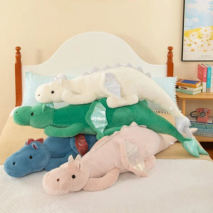 Giant Flying Dragon Plush Doll – Soft Stuffed Dinosaur Pillow Cushion, Perfect Christmas Gift.