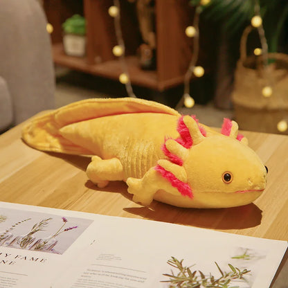 Cute Axolotl Plush – Soft Stuffed Salamander Pillow, Adorable Decorative Accent and Gift