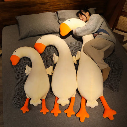 Giant Goose Plush – Soft Stuffed Goose Doll Long Pillow Cushion, Cozy and Fun Gift for Birthdays or Home Decoration