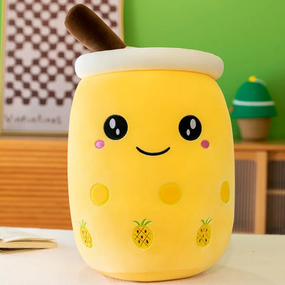 Oversized Boba Tea Plush Pillow – Soft Squishy Bubble Drink Plushies in Milk Tea, Ice Cream & Fruit Styles, Fun Decor & Gift Idea