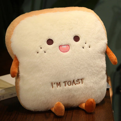 Plush Bread Pillow – Soft Simulation Toast Cushion – Cute Hand Warmer, Home Decoration and Prefect Gift