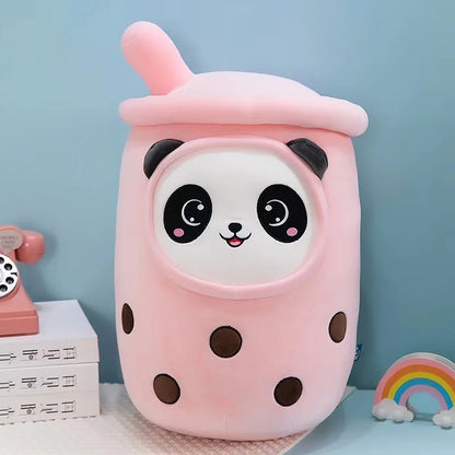 Oversized Boba Tea Plush Pillow – Soft Squishy Bubble Drink Plushies in Milk Tea, Ice Cream & Fruit Styles, Fun Decor & Gift Idea
