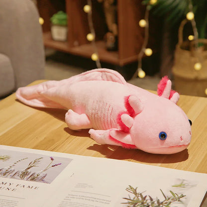 Kawaii Axolotl Plush – Soft Stuffed Salamander Doll, Cozy Decorative Pillow and Cute Gift