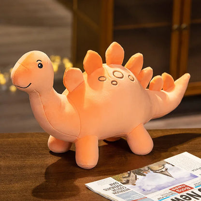 Colourful Dinosaur Plush – Cute Stuffed Triceratops Plushie, Soft Kawaii Animal Collectible and Decorative Gift for Home