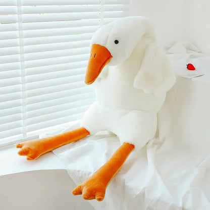 Lovely White Goose Plush – Soft Stuffed Animal Throw Pillow, Perfect for Bedtime and Birthday Gifts