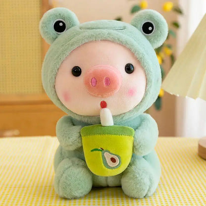 Bubble Pig Plush – Cute Stuffed Animal Pillow in Bunny, Frog, Unicorn & Boba Cup Styles, Fun Gift and Decorative Plushie