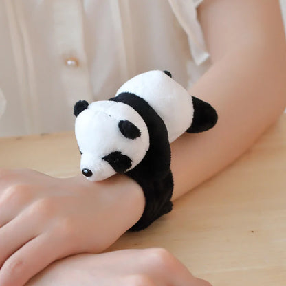 Kawaii Panda Plush Wristband – Soft Snap Wrap Animal Bracelet, Cute Hand Ring and Prefect Fun Gift