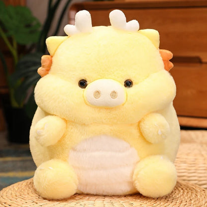 Kawaii Pig and Dragon Plush – Soft Stuffed Animal Throw Pillow Cushion, Cute Collectible Plush for Home Decoration