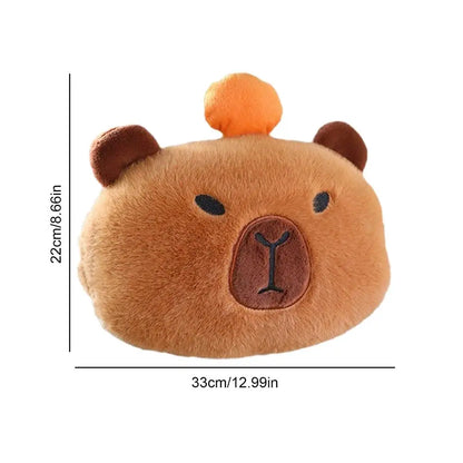 Capybara Car Seat Belt Pads – Cute Animal Headrest Pillow and Shoulder Strap Covers for Automotive Comfort