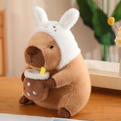 Capybara Plush – Cute Stuffed Animal in Unicorn, Dinosaur, Boba, and Fruit Costumes, Perfect for Decoration and Gifts