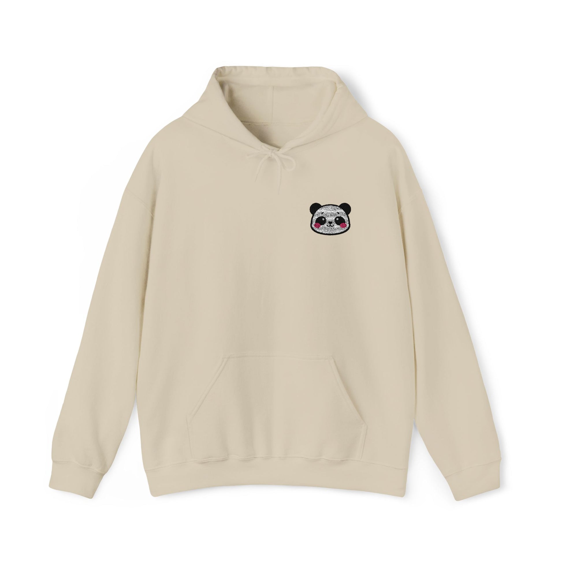 Cozy Panda Embroidered Hoodie – Unisex Heavy Blend Sweatshirt