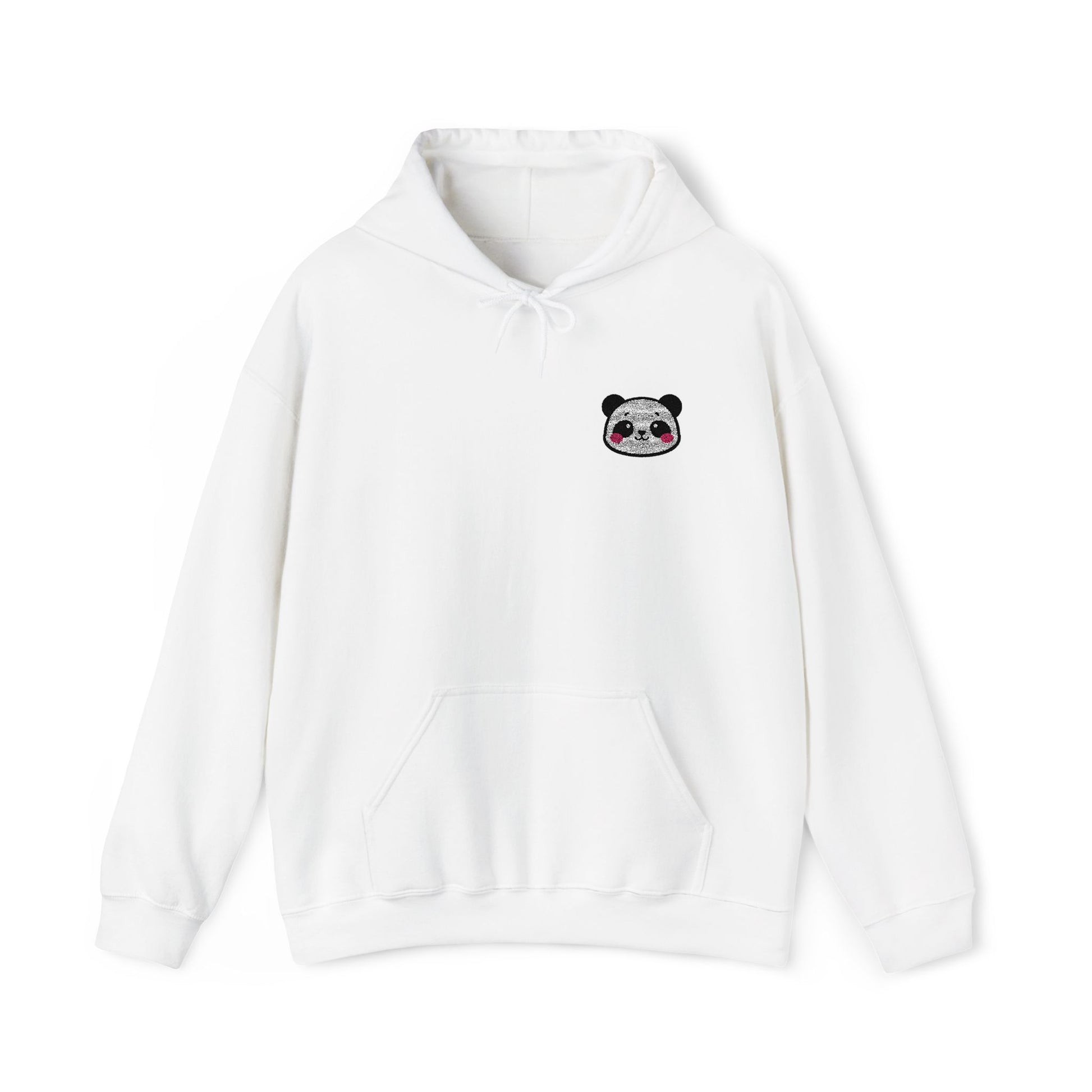 Cozy Panda Embroidered Hoodie – Unisex Heavy Blend Sweatshirt
