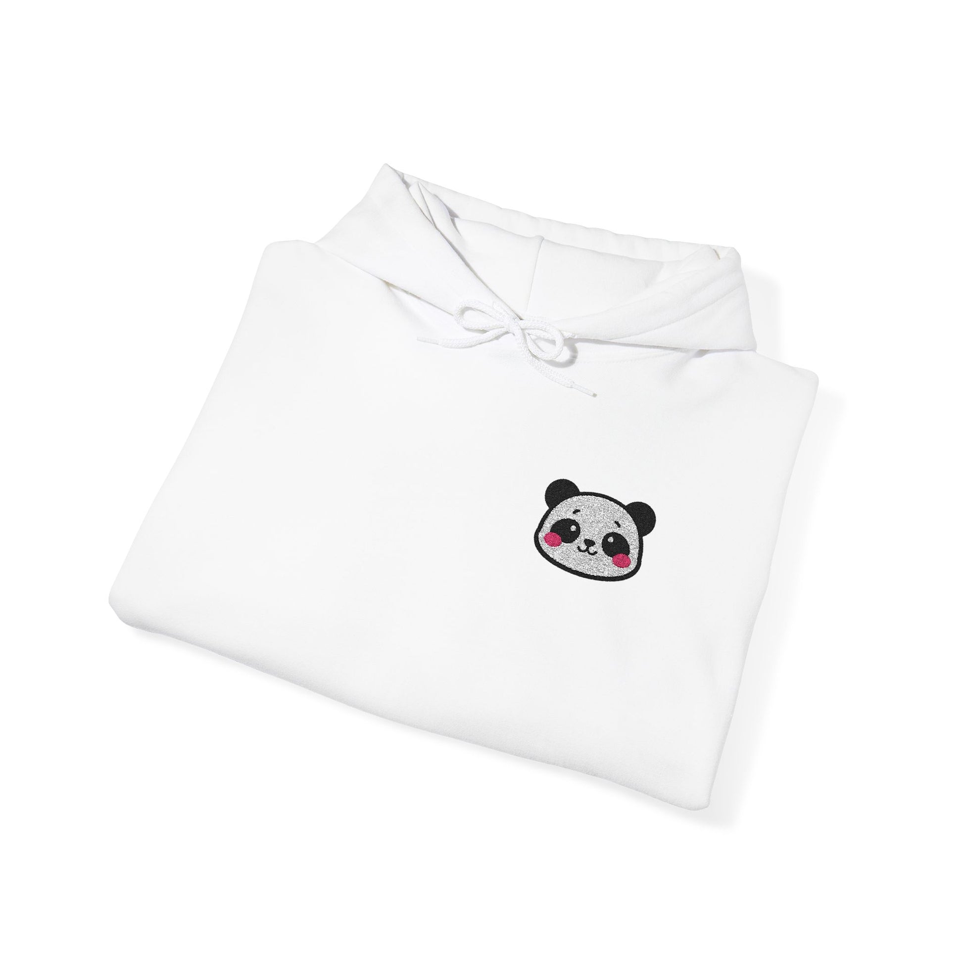 Cozy Panda Embroidered Hoodie – Unisex Heavy Blend Sweatshirt