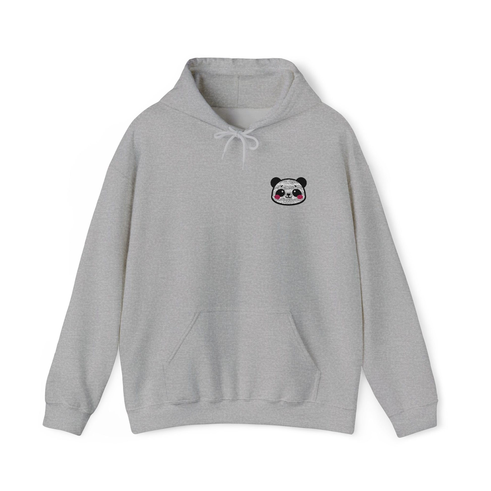 Cozy Panda Embroidered Hoodie – Unisex Heavy Blend Sweatshirt
