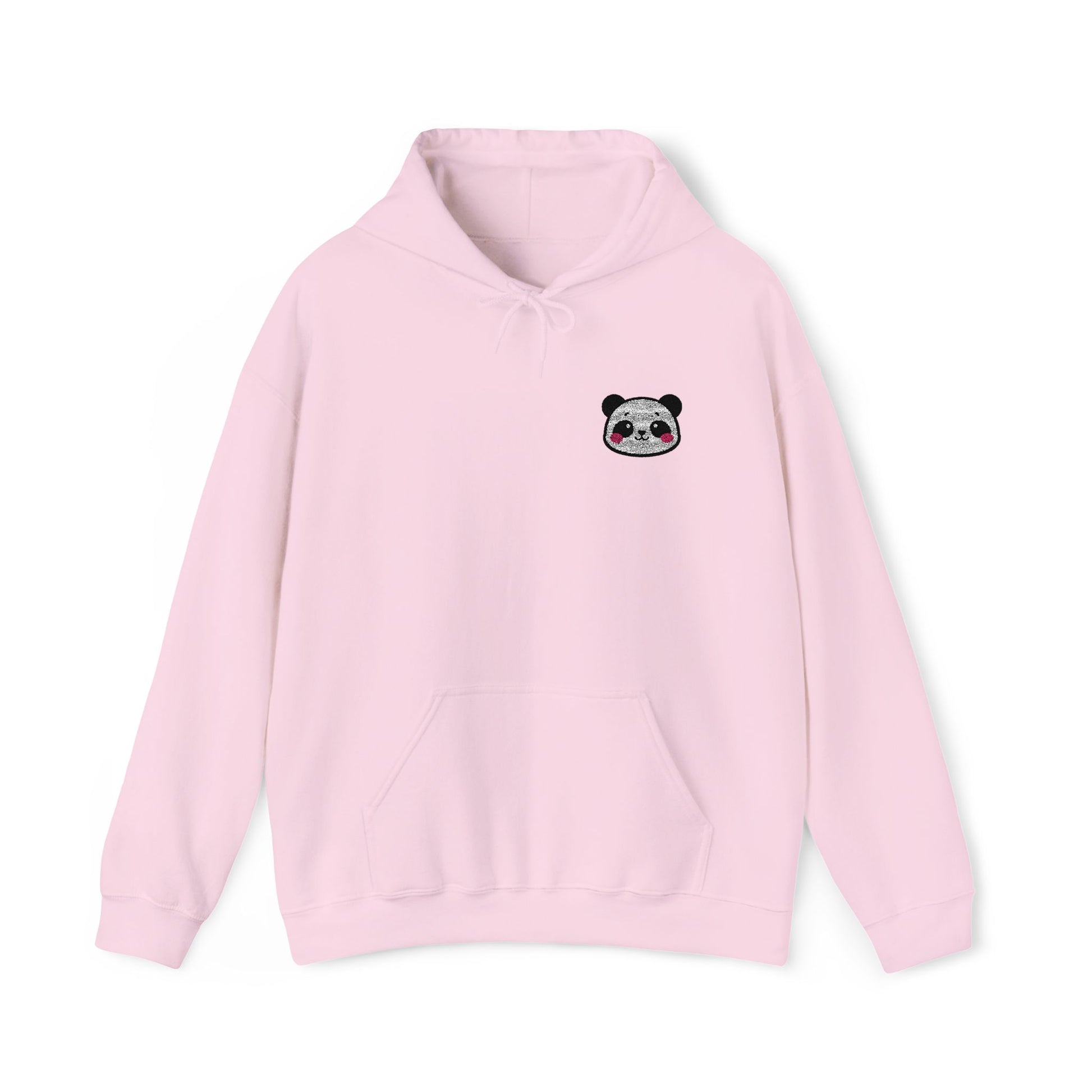 Cozy Panda Embroidered Hoodie – Unisex Heavy Blend Sweatshirt
