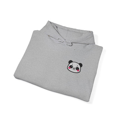 Cozy Panda Embroidered Hoodie – Unisex Heavy Blend Sweatshirt