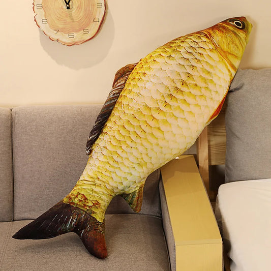 3D Carp Fish Plush – Soft Stuffed Animal Pillow, Fun Sofa Cushion, Unique Gift for special occasion & Home Decoration