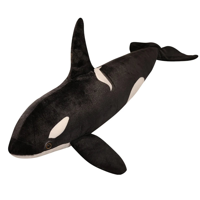 Lifelike Orca Whale Plush – Soft Stuffed Marine Animal, Realistic Ocean-Themed Gift for Home Decoration