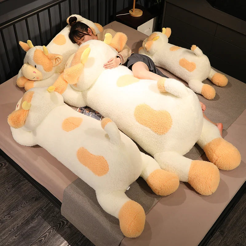 Milk Cow Plush – Soft Stuffed Animal Pillow, Cartoon Cattle Design, Cute Decorative Gift for Birthdays or Special Occasion