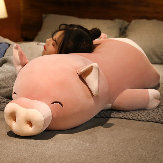 Squishy Pig Plush – Soft Stuffed Animal Pillow Cushion (50–100 cm) – Cute Comforting Gift