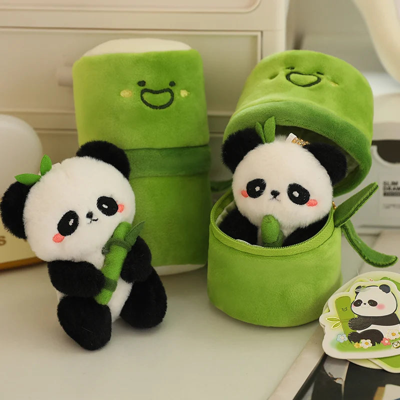 Cute Panda Plush – Small Fluffy Stuffed Animal Pendant, Soft Bag Decoration and Birthday Gift