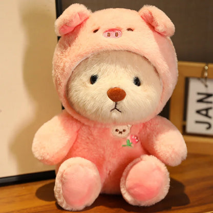 Kawaii Bear Costume Plush – Soft Cartoon Animal Plushie, Delightful Gift for Birthdays, Holidays, or Special Occasions
