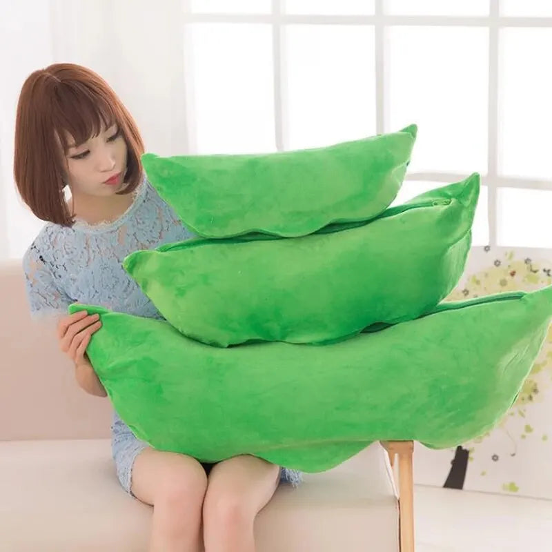 Cute Pea Plush – Soft Plant-Inspired Pillow Plushie, Kawaii Decorative Gift for Special Occasion