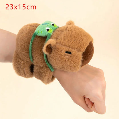 Kawaii Capybara Plush Wristband – Soft Snap Bracelet with Stuffed Animal Design, Cute and Fun Accessory Gift