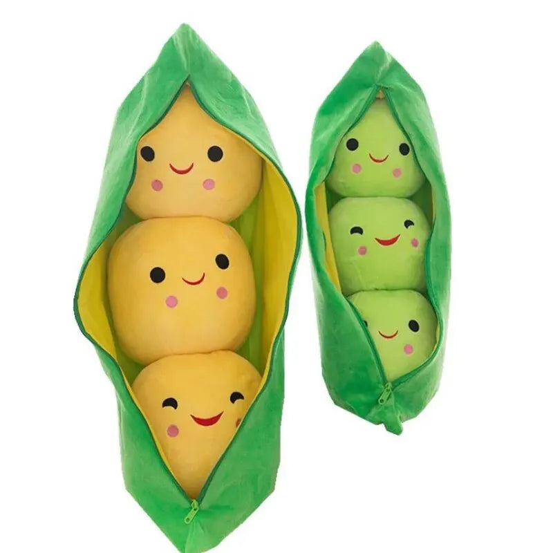 Cute Pea Plush – Soft Plant-Inspired Pillow Plushie, Kawaii Decorative Gift for Special Occasion
