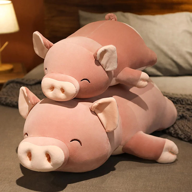 Squishy Pig Plush – Soft Stuffed Animal Pillow Cushion (50–100 cm) – Cute Comforting Gift