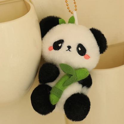 Cute Panda Plush – Small Fluffy Stuffed Animal Pendant, Soft Bag Decoration and Birthday Gift