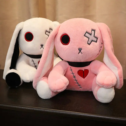 Spooky Gothic Bunny Plush – Cute Horror Rabbit Stuffed Animal – Perfect for Halloween and Collectors