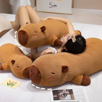 Cuddly Capybara Plush – Soft Stuffed Capybara Doll, Long Sleep Pillow and Sofa Cushion, Perfect Birthday and Gift