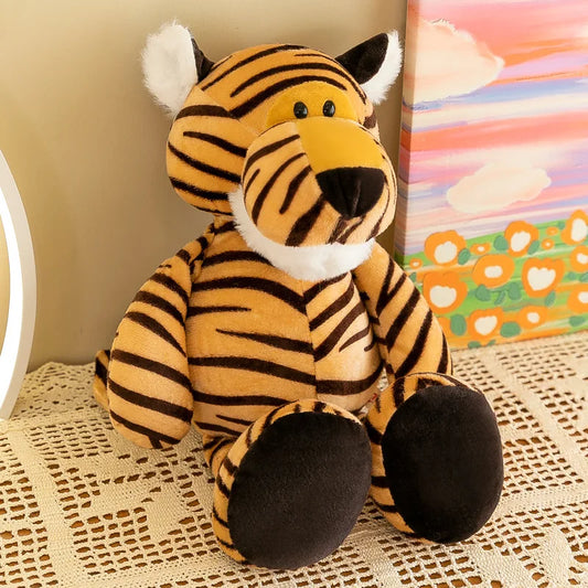 Jungle Animals Plush –  Soft Stuffed Doll (Bear, Lion, Tiger, Raccoon, Monkey) – Cute Birthday Gift.