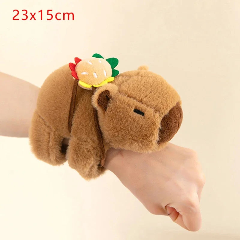 Kawaii Capybara Plush Wristband – Soft Snap Bracelet with Stuffed Animal Design, Cute and Fun Accessory Gift