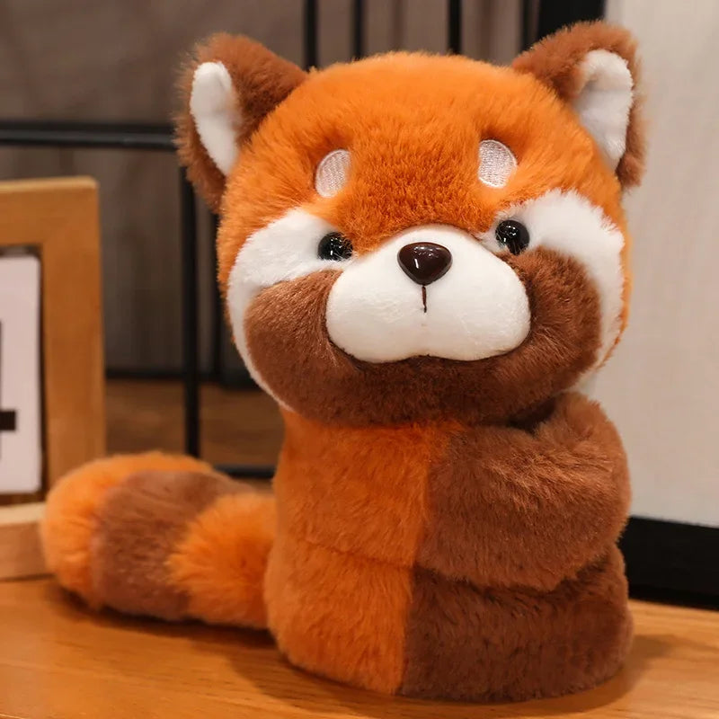 Creative Animal Wrap Plush – Soft Stuffed Gifts Raccoon, Fox, Husky, Cat & Monkey Dolls for Birthdays and Special Occasions