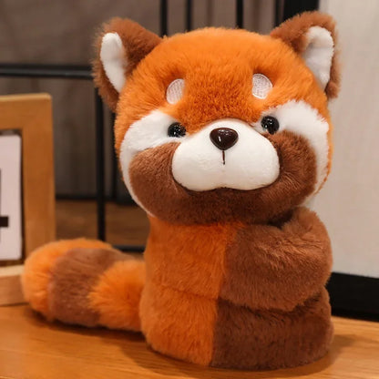 Creative Animal Wrap Plush – Soft Stuffed Gifts Raccoon, Fox, Husky, Cat & Monkey Dolls for Birthdays and Special Occasions