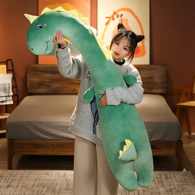 Giant Dinosaur Plush – Soft Stuffed Dino Doll Long Pillow Cushion, Fun and Cozy Gift for Birthdays or Home Decoration