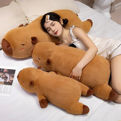 Cuddly Capybara Plush – Soft Stuffed Capybara Doll, Long Sleep Pillow and Sofa Cushion, Perfect Birthday and Gift