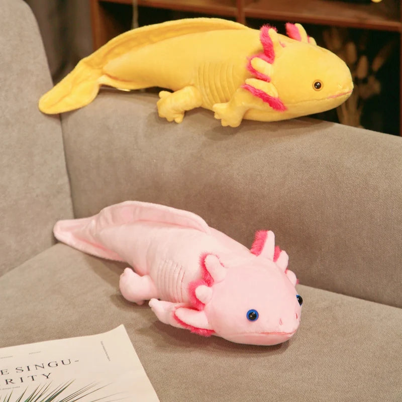 Cute Axolotl Plush – Soft Stuffed Salamander Pillow, Adorable Decorative Accent and Gift