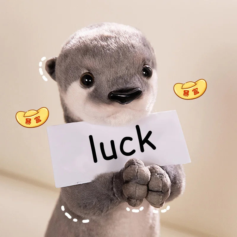 Blessing Plush Animals – Lifelike Red Panda, Otter, and Kangaroo Plush, Soft and Realistic, Perfect Lucky Gifts