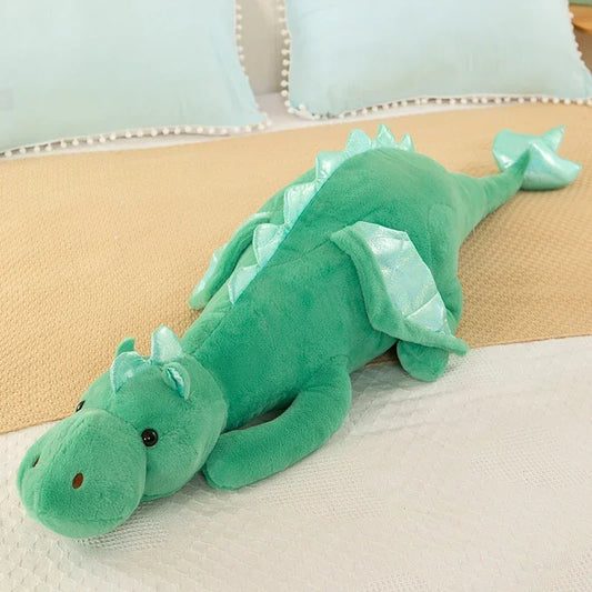 Large Flying Dragon Plush – Soft Stuffed Dinosaur Cushion Pillow, Whimsical Fantasy Gift for Home, Decoration, or Celebration