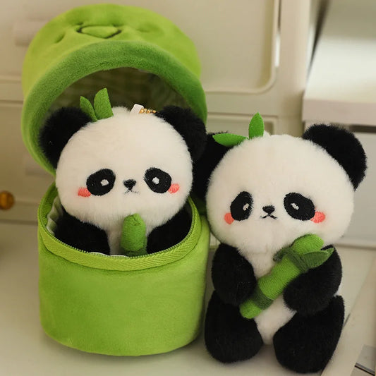 Cute Panda Plush – Small Fluffy Stuffed Animal Pendant, Soft Bag Decoration and Birthday Gift