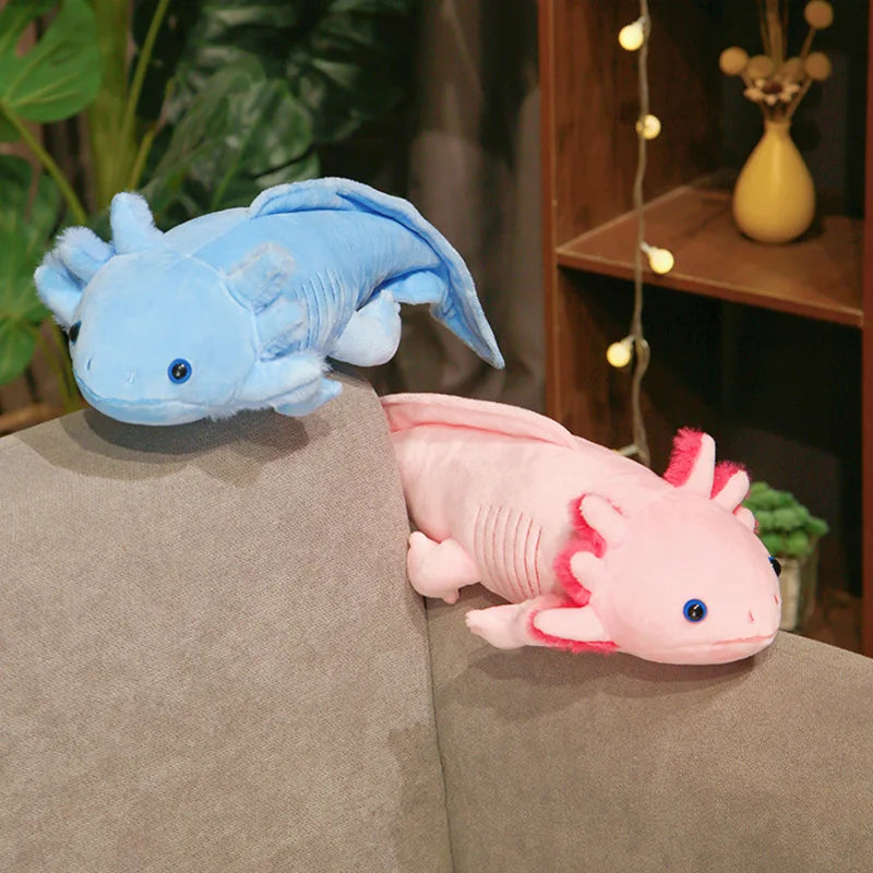 Kawaii Axolotl Plush – Soft Stuffed Salamander Doll, Cozy Decorative Pillow and Cute Gift