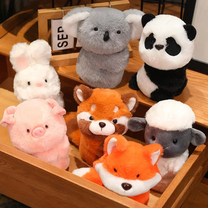 Creative Animal Wrap Plush – Soft Stuffed Gifts Raccoon, Fox, Husky, Cat & Monkey Dolls for Birthdays and Special Occasions